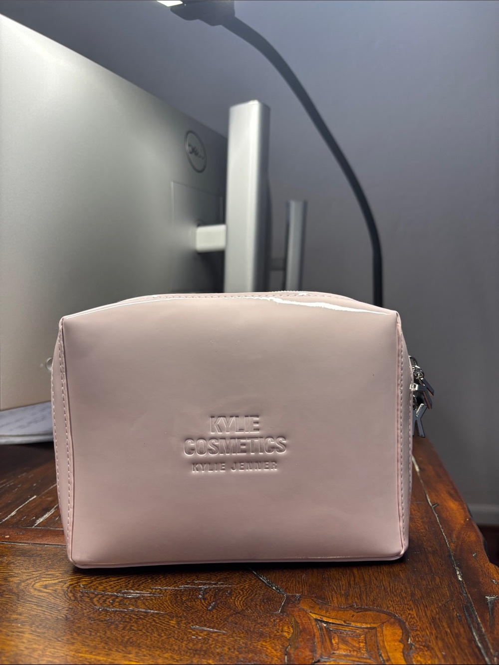 Kylie Cosmetics Blush Pink Embossed Cosmetic Pouch